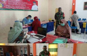 Penyuntikan Vaksin Nakes di Puskesmas Rawat Inap Sidomulyo, Dikawal Babinsa 421-07/ls