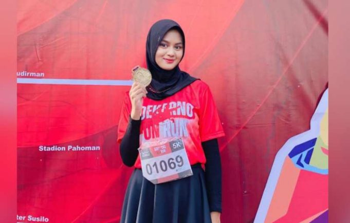 Runner Up 2nd Putri Hijabfluencer Lampung 2024 Ikut Soekarno Fun Run