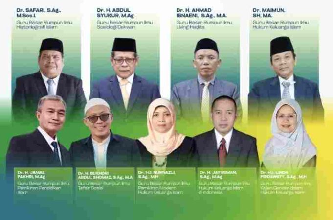 Lulus Uji Kompetensi, 9 Dosen UIN RIL Naik Jabatan Akademik Sebagai Profesor