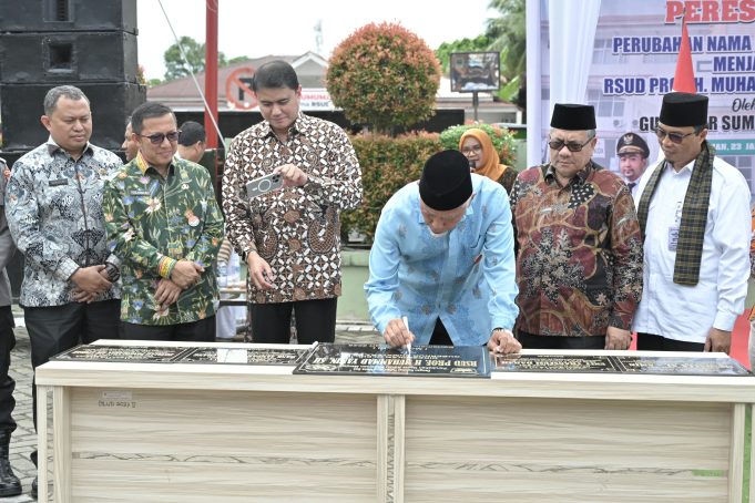 Resmikan Perubahan Nama RSUD Pariaman Jadi RSUD Prof. Muhammad Yamin, Ini Harapan Gubernur Mahyeldi