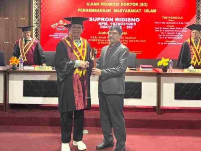 Supron Ridisno: Doktor Disabilitas Pertama UIN RIL, Bukti Inklusivitas Kampus