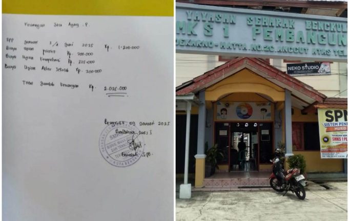 Siswa SMK S1 Kota Bengkulu Tak Ikut Ujian Akibat Tunggakan Belum Bayar, Berikut Respon Kepsek