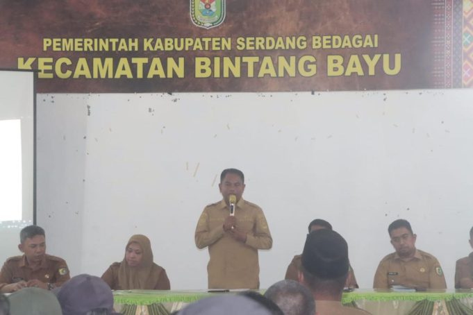 Bupati Sergai Sosialisasikan Kebijakan Daerah dan Strategi Peningkatan PBB-P2 2025 di Kecamatan Bintang Bayu