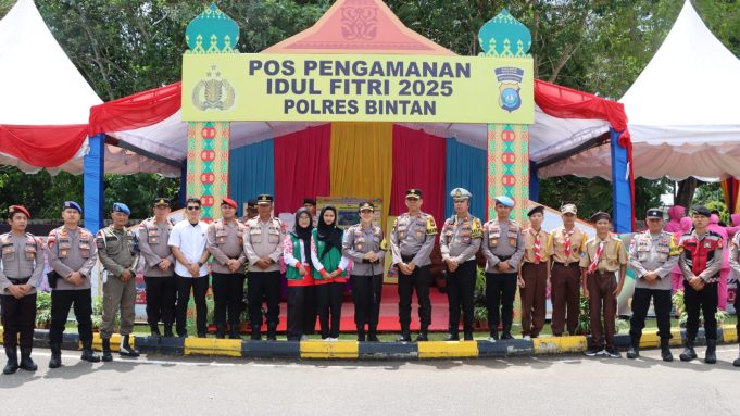 Kapolres Bintan dan Pejabat Utama Lakukan Inspeksi Pos Pengamanan, Pelayanan, dan Terpadu Demi Kelancaran Lebaran