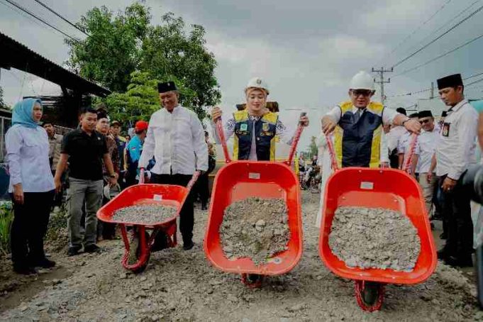 Langkah Nyata Bangun Infrastruktur, Wagub Jihan Awali Perbaikan Ruas Jalan Bandar Jaya-Simpang Mandala
