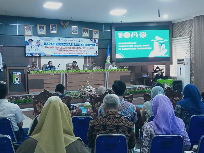 Pemkab Pringsewu Rapat Persiapan Verifikasi Lapangan Hybrid Kabupaten Layak Anak