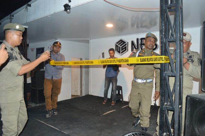 Wabup Asahan Pimpin Penutupan 2 Lokasi Tempat Hiburan Malam
