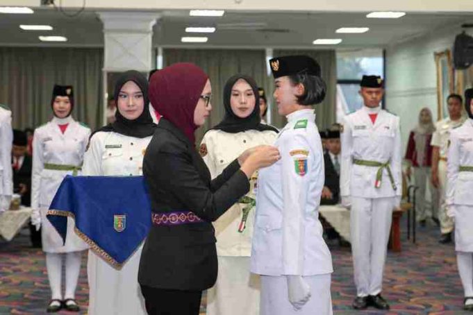 Pemprov Lampung Kukuhkan Paskibraka Tahun 2025 yang akan Bertugas pada Upacara HUT RI ke-80