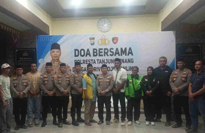 Polresta Tanjungpinang Gelar Doa Bersama Driver Ojol untuk Jaga Kondusifitas Kota