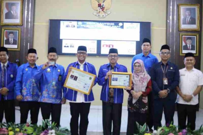 Bupati Lamteng bersama Kepala Kantor Kemenag Launching Aplikasi SIDIAGANTENG