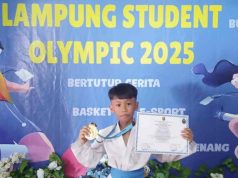 Alfredo Siswa SDN 2 Rawalaut, Raih Kembali Medali Emas Karate di Lampung Student Olympic 2025