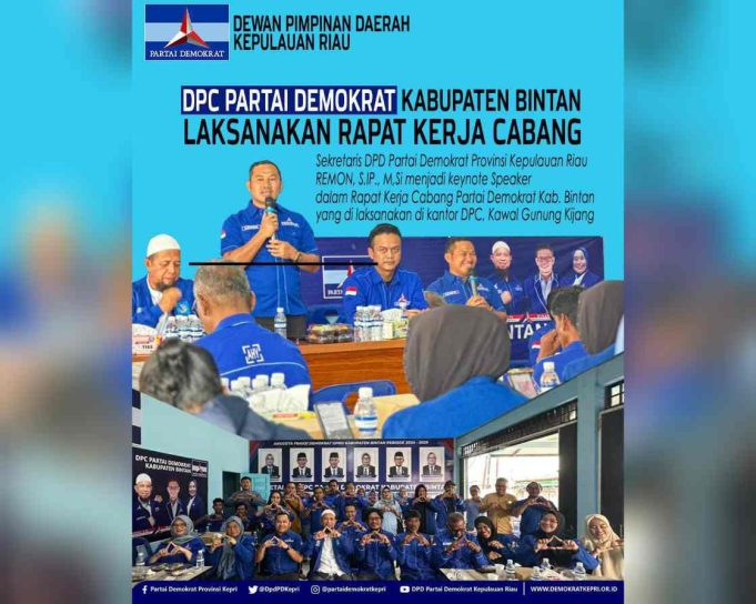 Demokrat Bintan Gelar Rakercab, Perkuat Konsolidasi – Restrukturisasi Organisasi