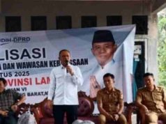 Anggota DPRD Lampung,  Hanifal, S.P Sosialisasi Pembinaan Ideologi Pancasila dan Wawasan Kebangsaan