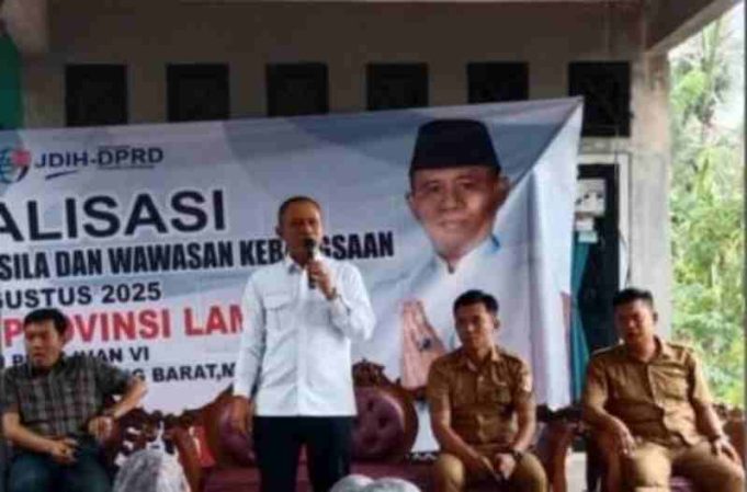 Anggota DPRD Lampung, Hanifal, S.P Sosialisasi Pembinaan Ideologi Pancasila dan Wawasan Kebangsaan