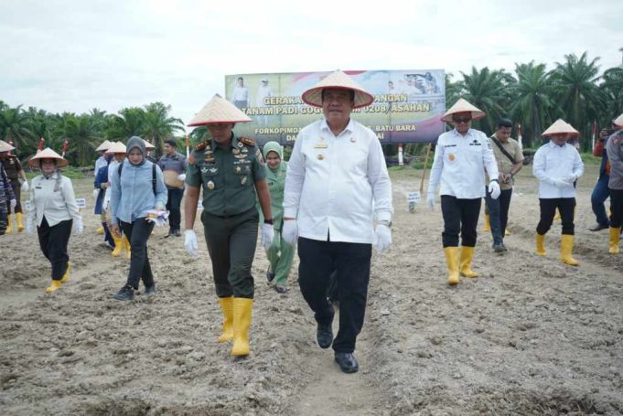 Forkopimda Asahan Dukung Gerakan Tanam Padi Gogo Kodim 0208/Asahan