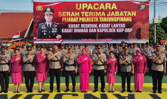 Rotasi Pejabat Utama Polresta Tanjungpinang, Empat Jabatan Strategis Resmi Diserahterimakan