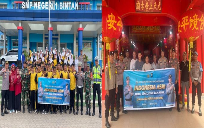 Polres Bintan Turun Tangan, Gotong Royong Bersama Warga Dukung Gerakan Indonesia ASRI
