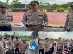 Wakapolres Bintan Pimpin Pemeriksaan Senjata Api Personel, Pastikan Kesiapan Pengamanan Idul Fitri