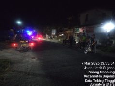 Polres Tebingtinggi Bubarkan Aksi Balap Lari Yang Tutup Jalan Letda Sujono