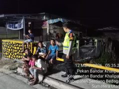 Cegah Balap Liar, Polsek Bandarkhalipah Patroli Asmara Subuh