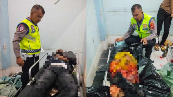 2 Pemotor Tewas Terlindas Truk Tronton Pada Lakalantas Maut Di Sergai