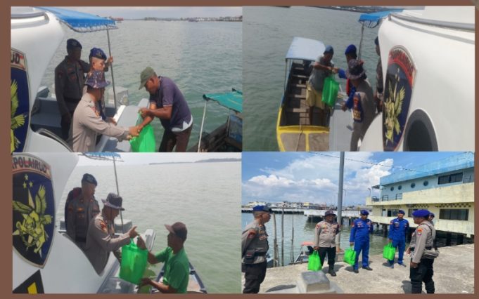 Sat Polairud Polresta Tanjungpinang Salurkan Bansos Jumat Berkah untuk Warga Pesisir
