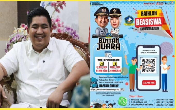 Beasiswa Bintan 2026 Dibuka, Bupati Roby Kurniawan Umumkan Kesempatan Emas untuk Mahasiswa