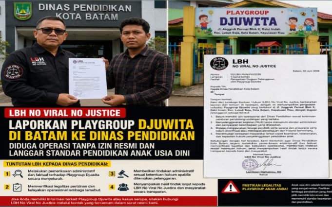 Dugaan Pelanggaran PAUD di Batam Disorot, LBH Minta Dinas Pendidikan Segera Lakukan Pemeriksaan Menyeluruh