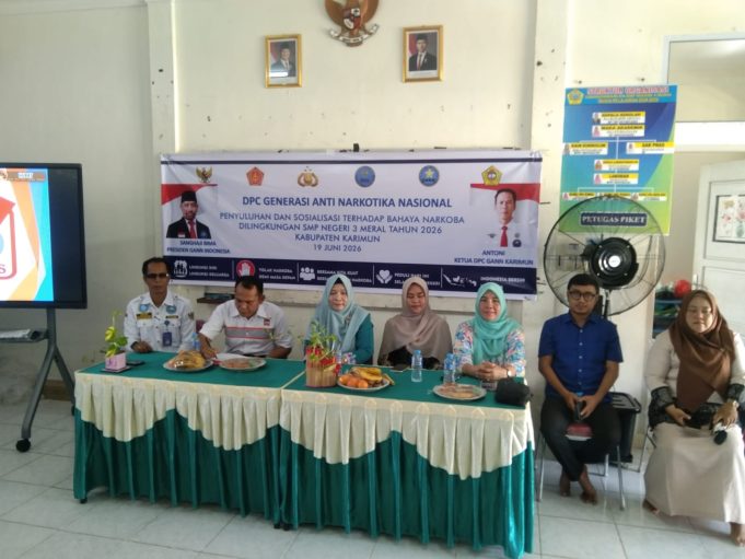 DPC GANN Gelar Penyuluhan – Solialisasi Bahaya Narkoba di SMP Negeri 3 Meral