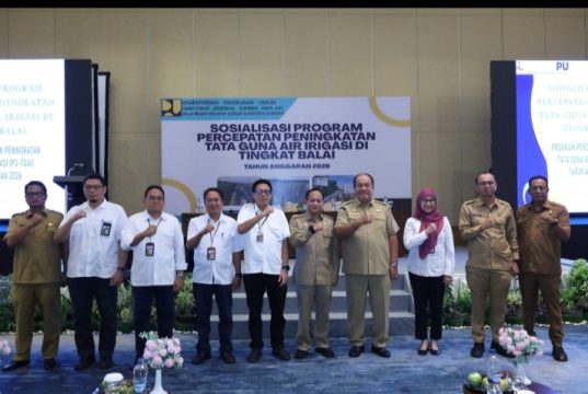 BUPATI ASAHAN HADIRI SOSIALISASI PROGRAM PERCEPATAN PENINGKATAN TATA GUNA AIR IRIGASI TAHUN 2026