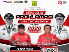 Gerak Jalan Proklamasi Tanjungpinang 2026 Resmi Dibuka, Dispora Ajak Masyarakat Daftar untuk Rute 17, 8, dan 45 Kilometer