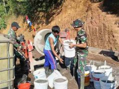 Pembangunan Jalan Cor Blok Jadi Sasaran TMMD Kodim Purworejo