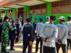 Satgas TMMD 129 Bojonegoro Tanamkan Disiplin, Cinta Tanah Air dengan Pelatihan PBB Siswa SMP Satu Atap