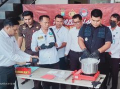 Satresnakoba Polres Karimun Musnahkan Narkotika Sabu Seberat 747,26 gr