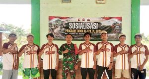 TMMD 129 Bojonegoro di Kesongo Gelar Turnamen Voli Antar Desa