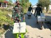 Gerobak Dorong Jadi ‘Kendaraan Tempur’ Satgas TMMD 129 Bojonegoro Angkut Material