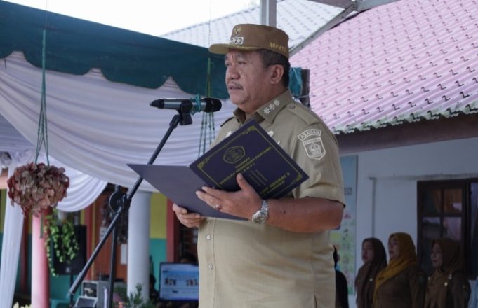 Bupati, Wabup dan Sekda Asahan Pimpin Upacara Hari Pertama Masuk Sekolah
