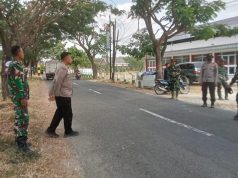 TMMD 129 Bojonegoro, TNI-Polri Bersinergi bantu Pengamanan Pembongkaran Bangunan untuk Rest Area