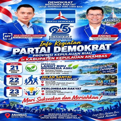 Demokrat Bersama Rakyat, Aneng Bawa Gerakan Langit Biru ke Tiga Dapil Anambas