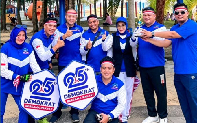 Senam Sehat IMDI Kepri Semarakkan HUT RI ke-81 dan Jelang HUT ke-25 Partai Demokrat