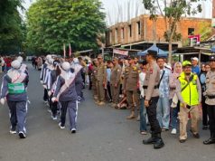 Gerak Jalan Proklamasi 17 Km dan 8 Km, Polsek Tanjungpinang Timur Perkuat Pengamanan di start Sei Carang