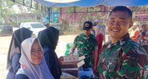 Senyum Sumringah di Kesongo: Saat TNI dan Warga Menyatu dalam Bazar TMMD 129 Bojonegoro