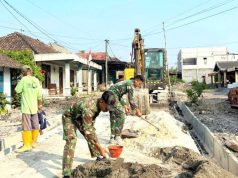 Satgas TMMD 129 Bojonegoro – Warga Kesongo Wujudkan Drainase Bebas Banjir