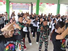TNI dan Warga Kesongo Menyatu dalam Irama Line Dance