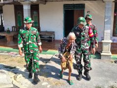 Satgas TMMD 129 Bojonegoro Merangkul Mbah Kasidah Menatap Rumah Baru Anak Tercinta
