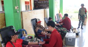 Lewat Setetes Darah: TMMD 129 Bojonegoro Rajut Kepedulian Kemanusiaan di Desa Kesongo