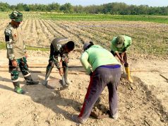 Satgas TMMD 129 Bojonegoro Bangun Lapak PKL di Rest Area Kesongo