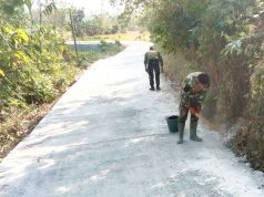 Satgas TMMD 129 Bojonegoro Bikin Jalan Desa Kesongo Rapi – Aman
