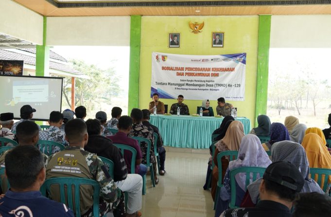 TMMD 129 Bojonegoro Gelar Sosialisasi Pencegahan Kekerasan – Perkawinan Dini di Kesongo