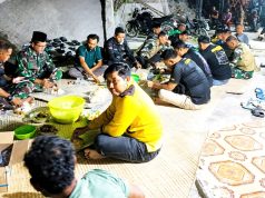 Kemanunggalan TNI-Rakyat: Warga Kesongo Gelar Makan Bersama Rayakan Kesuksesan TMMD 129 Bojonegoro